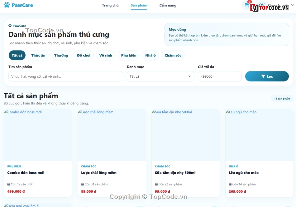 thú cưng,Web bán thú cưng,Website bán thú cưng
